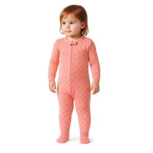 The Children's Place Girls Footed Sleeper Pajamas – Pink, Size 18M, Long Sleeve